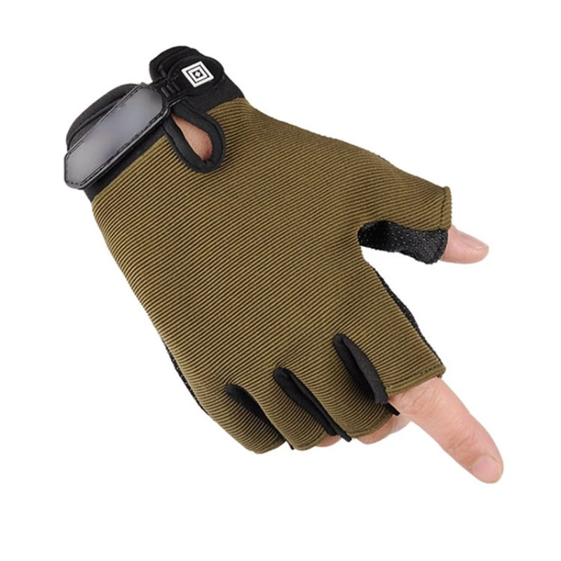 Men Camouflage Tactical Gloves Outdoor Sport Cycling Half Finger Anti-Slip Shock-Absorbing Fitness Fingerless Mittens Warmer 5
