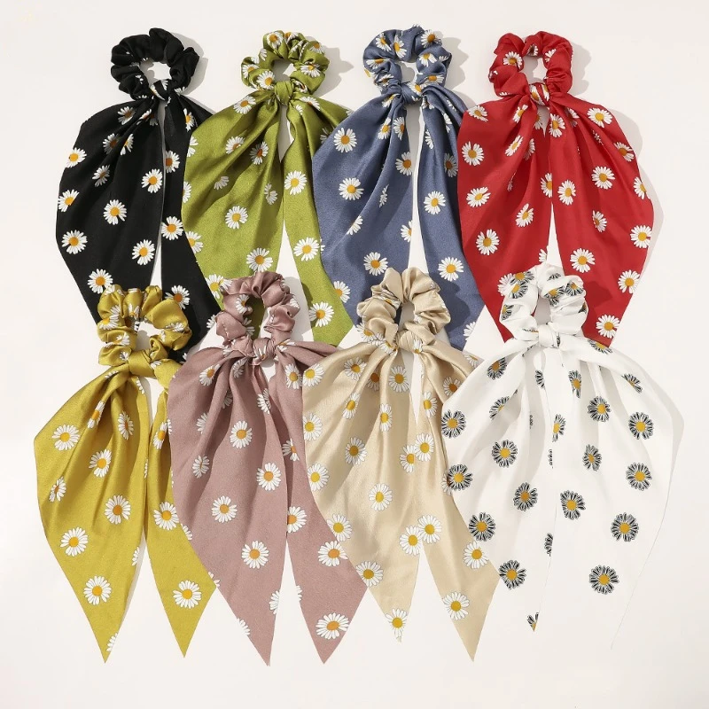 

Daisy Streamer Large Hair Band Net Red Hair Rope Female Simple Temperament Hair Band Hair Accessories Hair Bands for Women
