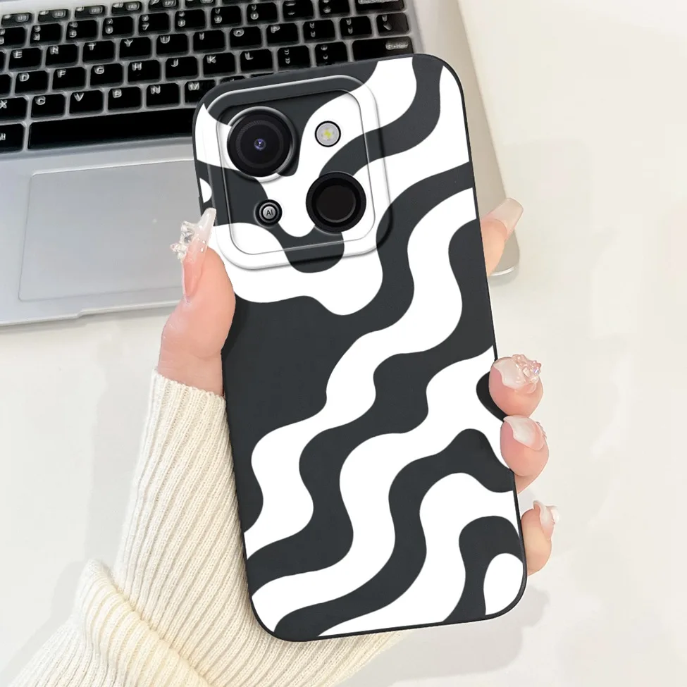 Cute Cat & Floral Silicone Phone Case - Stylish Protective Bumper