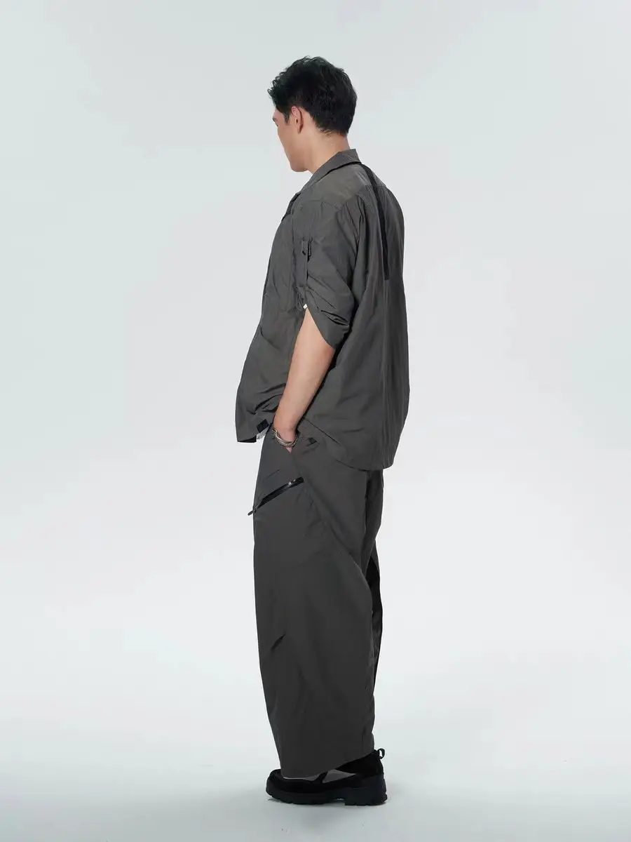 Corrosion equipment 24aw P31-GY Wide leg pants layering effect design multipocket dwr coating material ykk zippers techwear