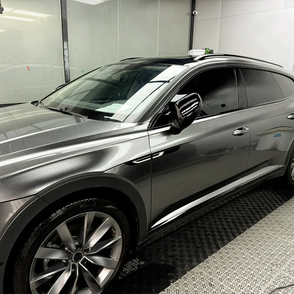 Car Satin Metalliced Graphite Grey Sticker Waterproof Air Release DIY ...