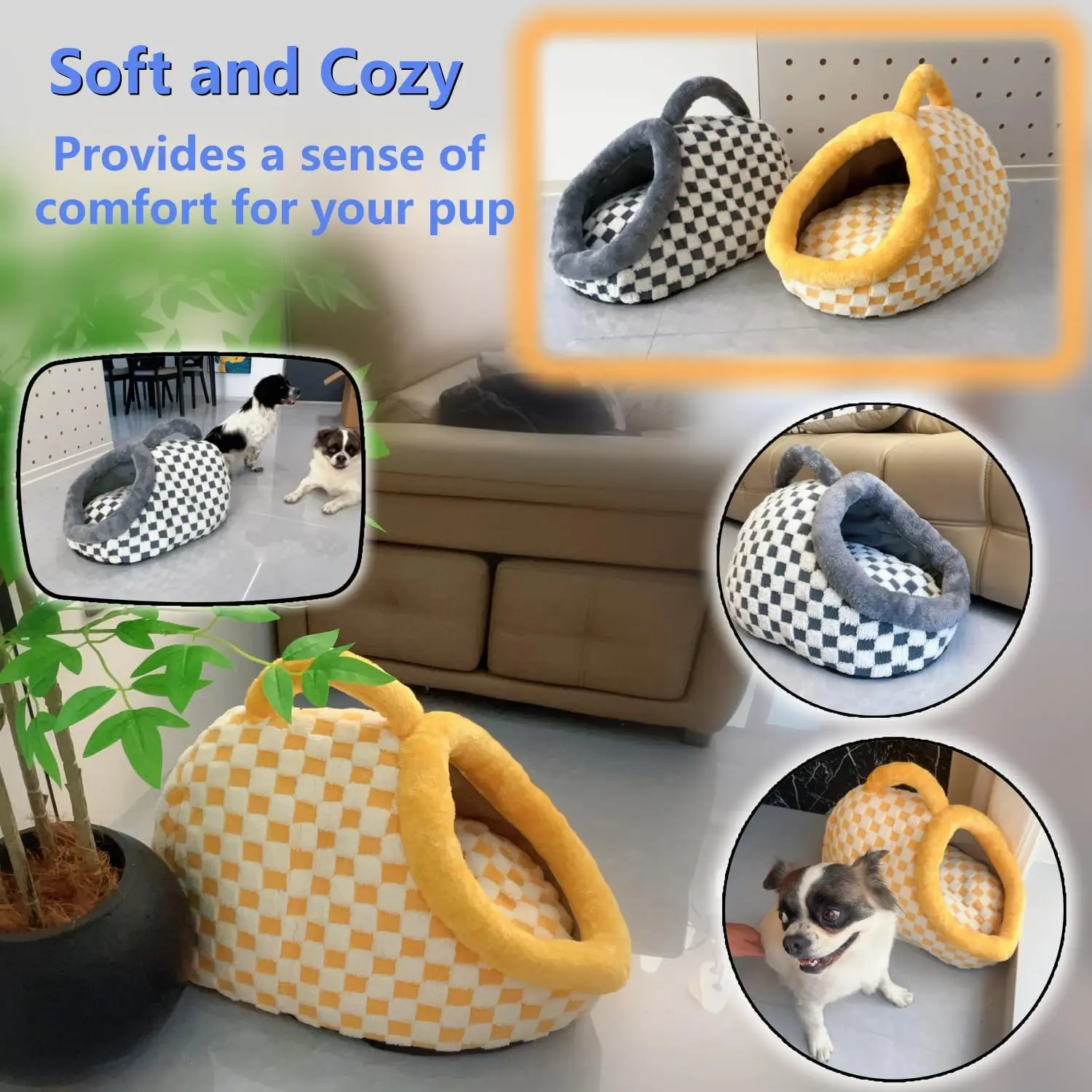 Dog Bed cat Bed Small Medium Furniture cat for Indoor Cats with Cover cave Outdoor House Insulated House Large Indoor Travel