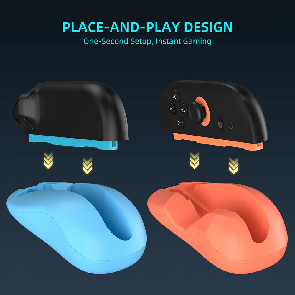 2Pcs Gaming Controller Mouse for Nintendo Switch 2 Joy-Con Ergonomic Left+Right Controller Bracket Stand Holder Game Handle Case