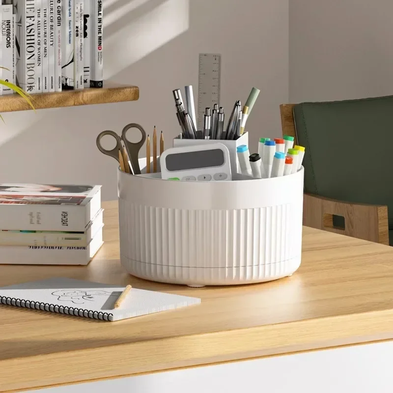 360° Rotating makeup Storage Box Desktop Makeup Organizer Cosmetic Brush Holder Lipstick Eyebrow Pencil Holder Jewelry Container 4