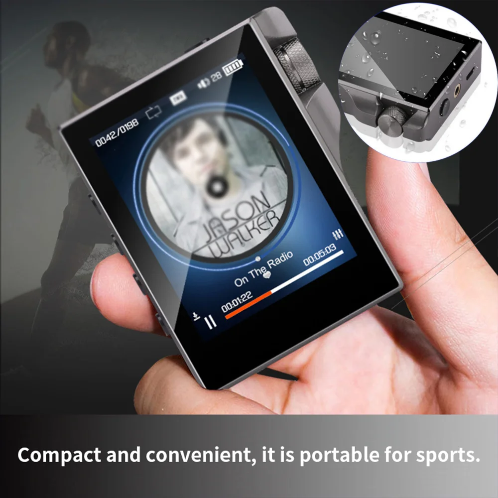 

2.4 Inch Touch Screen HiFi MP3 Player Bluetooth Lossless DSD High Resolution Sports Portable Walkman FM/e-book/Recorder