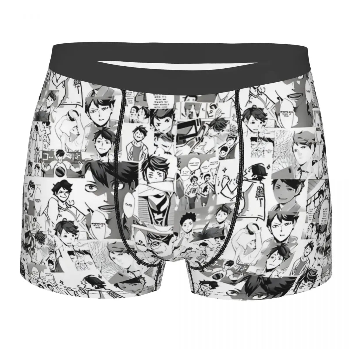 

Oikawa Manga Collage Underwear Haikyuu Anime Boxer Shorts Quality Men's Panties Breathable Shorts Briefs Gift Idea