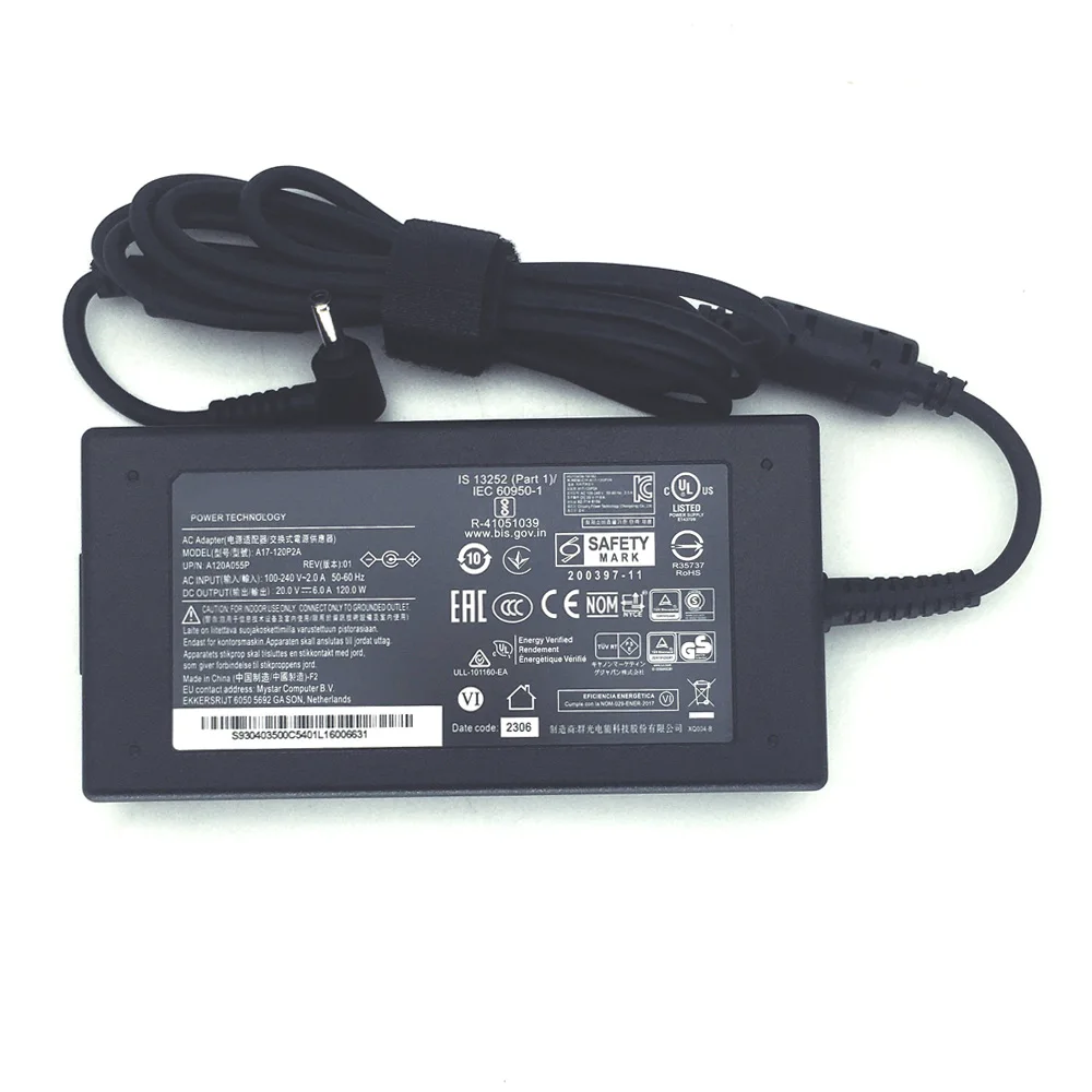  MSI Thin GF63 13 12 11세대 노트북 GV15 Thin Cyborg 15 A12V A13V Summit E16 Flip A13V 용 120W 20V 6A 충전기/전원 공급 장치