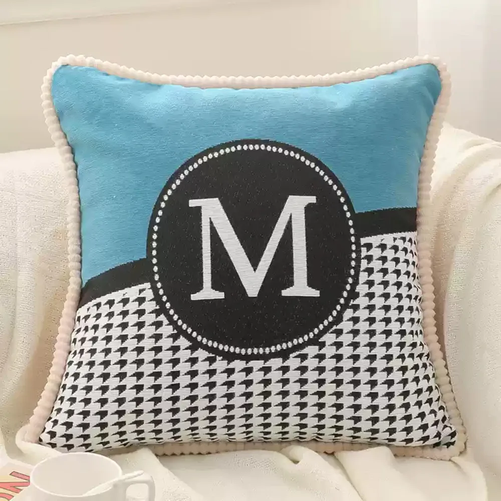 Quadratisches Chenille-Jacquard-Nickerchenkissen, gemütliches Rückenkissen, Schlaf-Nackenkissen, Kopfstütze, Beb-Schlafkissen für Zuhause, Sofa, Nachttisch – Detail 5