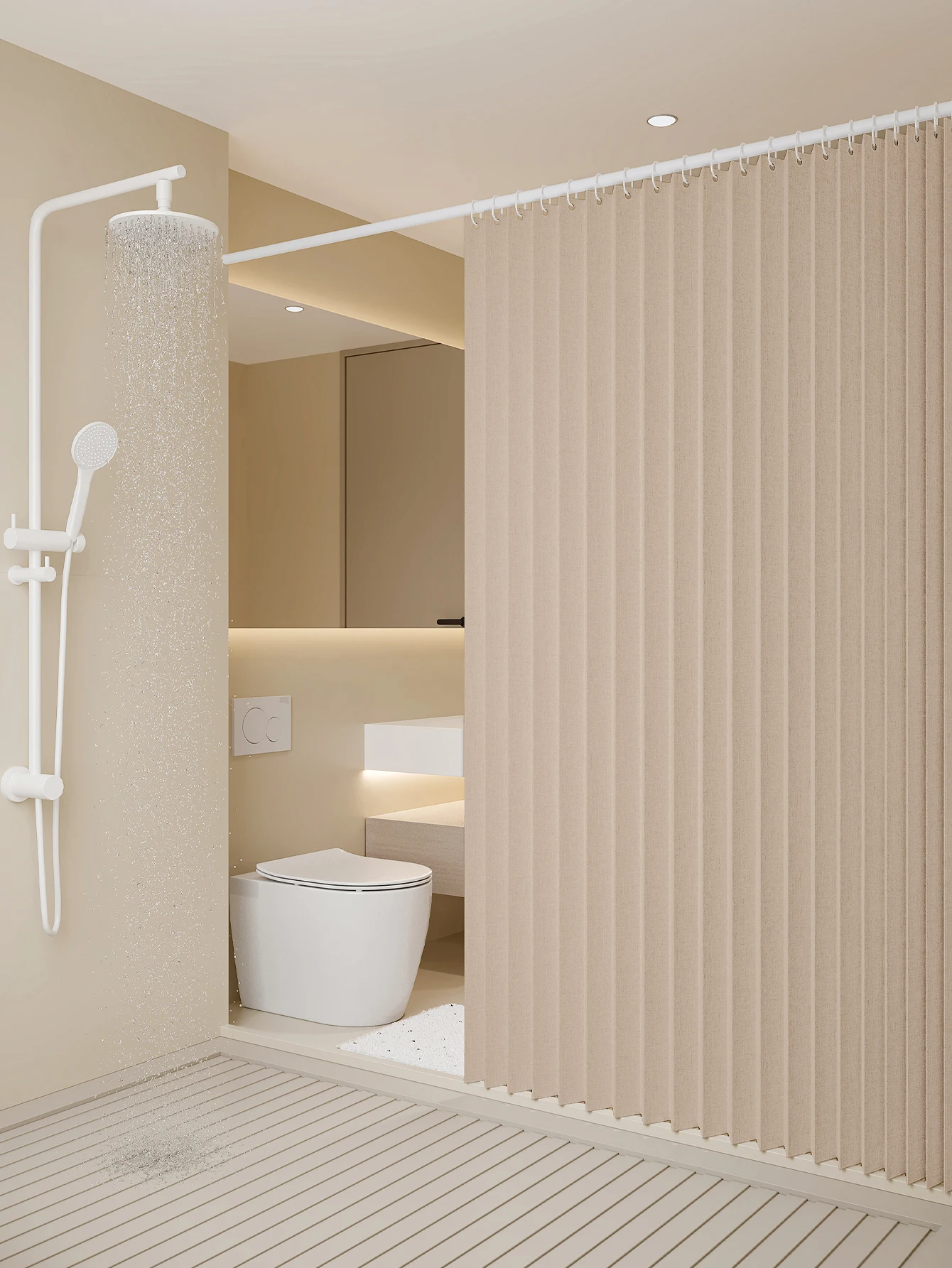 Shower Curtains 1PC folding curtain series shower curtains suitable for bathrooms