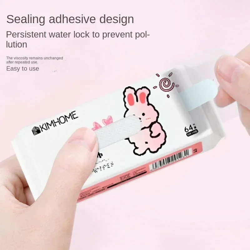 24 Packs of Baby Wipes Children's Hand and Mouth Hygiene Care Tools Student Portable Wet Wipes Mini Thickened Cleaning
