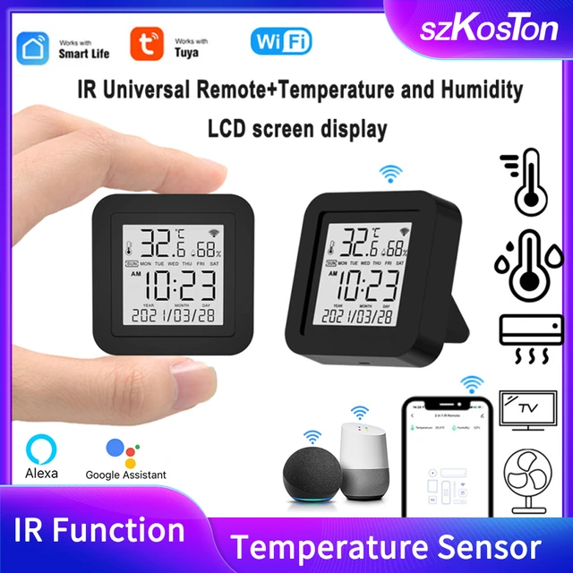 Termostato para Aire Acondicionado con Wifi, Control Remoto Universal,  Sensor de Humedad, Detector de Temperatura Incorporado, Compatible con  Smart life - AliExpress