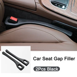 2 - Piece Universal Leather Car Seat Gap Filler - Anti - Drop Leak - Proof Interior Strips with Integrated Hole (2PCS for Black)