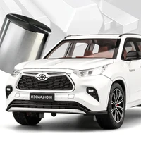 1:24 Highlander SUV Alloy Car Model Diecast & Toy Metal Off-road Vehicles Car Model Simulation Sound and Light Kids Gifts 2