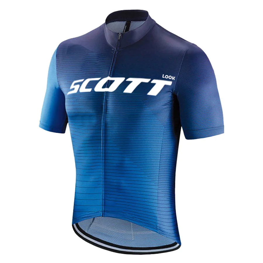 Bike Cycling Jersey SCOTT LOOK Bike Sport Shirt Quick Dry Breathable Sweat Wicking Soft Fabric Cycling Top For Men Women