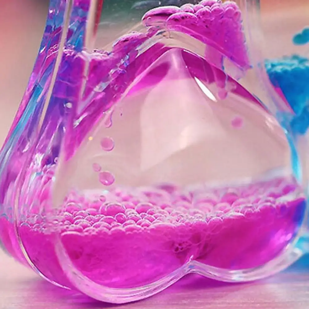 Double Color Sand Hourglasses Colorful Liquid Timer Anxiety Relief Liquid Motion Timer Bubble Oil Hourglaslock Decor Gift sand timer liquid hourglass timer colored hourglass