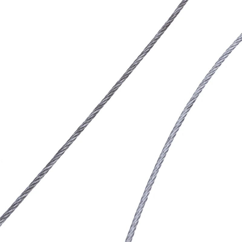 10X 스테인레스 스틸 와이어 로프 케이블 리깅 엑스트라, 길이:15M 직경:1.0Mm-ABQU
