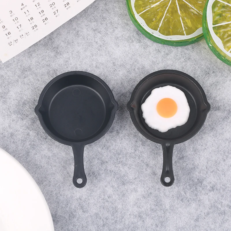 1:12 Dollhouse Miniature Frying Egg Pans for Dolls House Cooking Ware Play Kitchen Toy Accessories