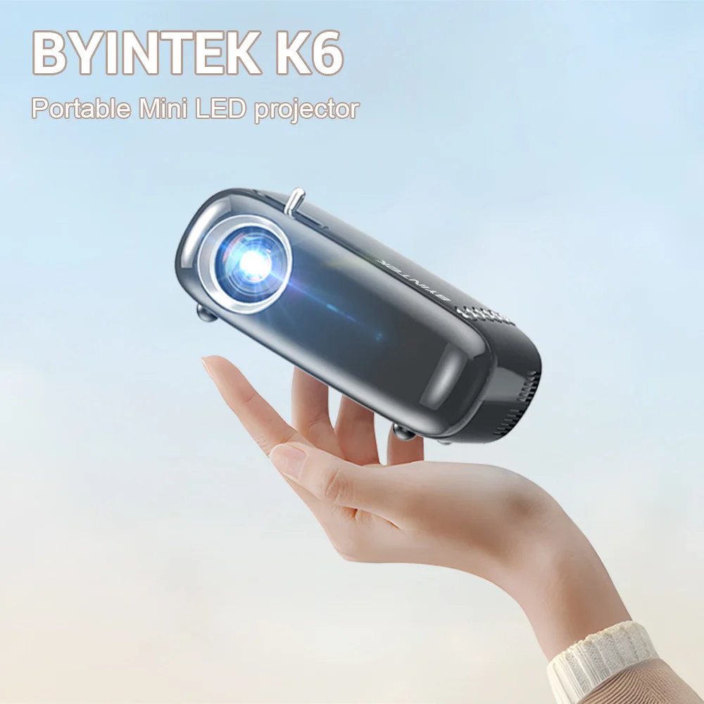 BYINTEK K6 Mini Projector Portable Home Theater LCD Projector Full HD 720P 1080P Movie Video Big Screen
