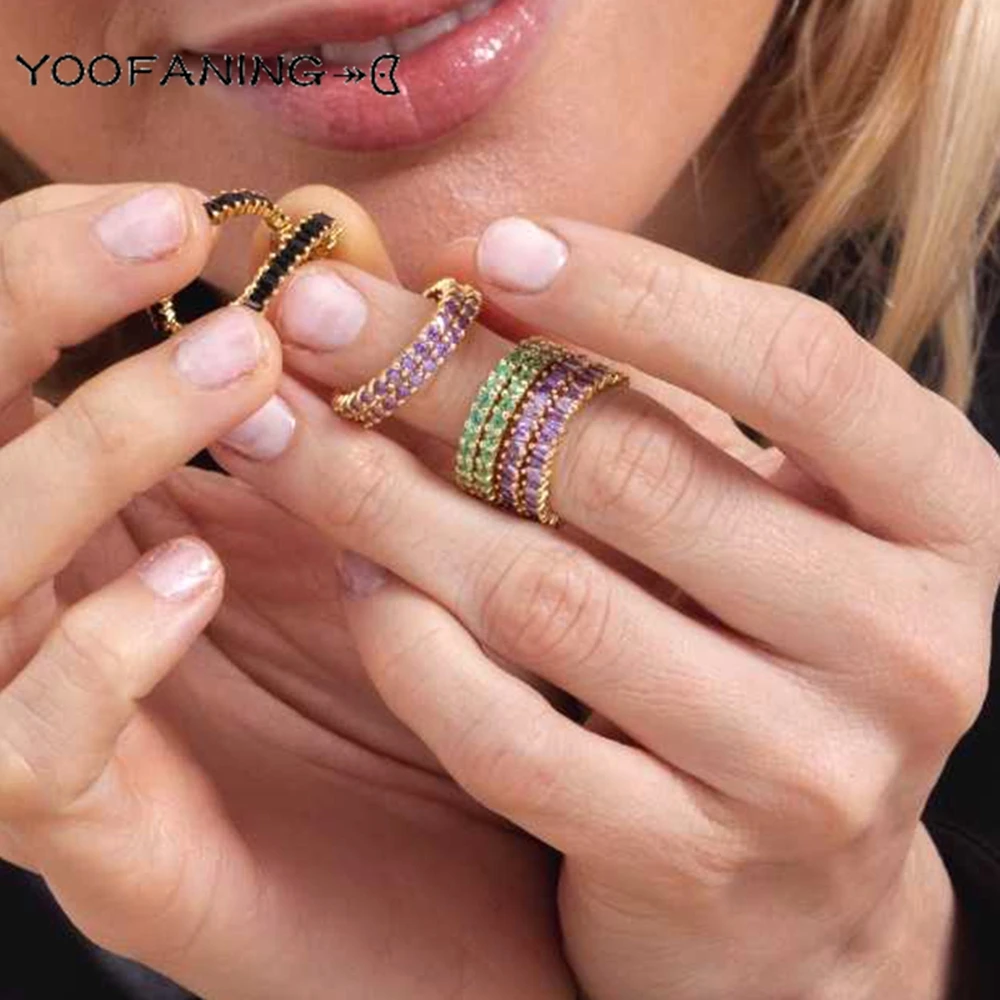 Exquisite 18K Gold-Plated Amethyst Ring for Luxurious Women's Fashion