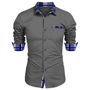 Men's Long Sleeve Shirt Formal Shirt Business Casual High Quality Casual Non-ironing Anti-wrinkle Lapel Men's Clothing