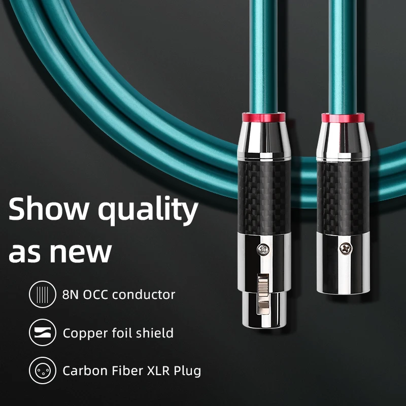 8N OCC Hifi XLR  ̺  2XLR - ̺, ź  XLR ÷ ũ ͼ 