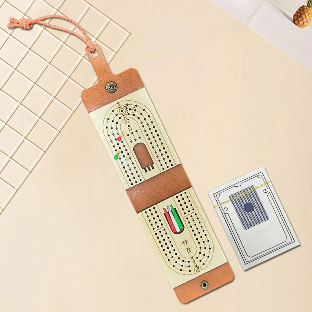 Set da gioco Cribbage con carte da gioco, 6 picchetti, divertente gioco da tavolo per 2-4 giocatori, gioco di carte portatile per adulti e bambini - immagine 2