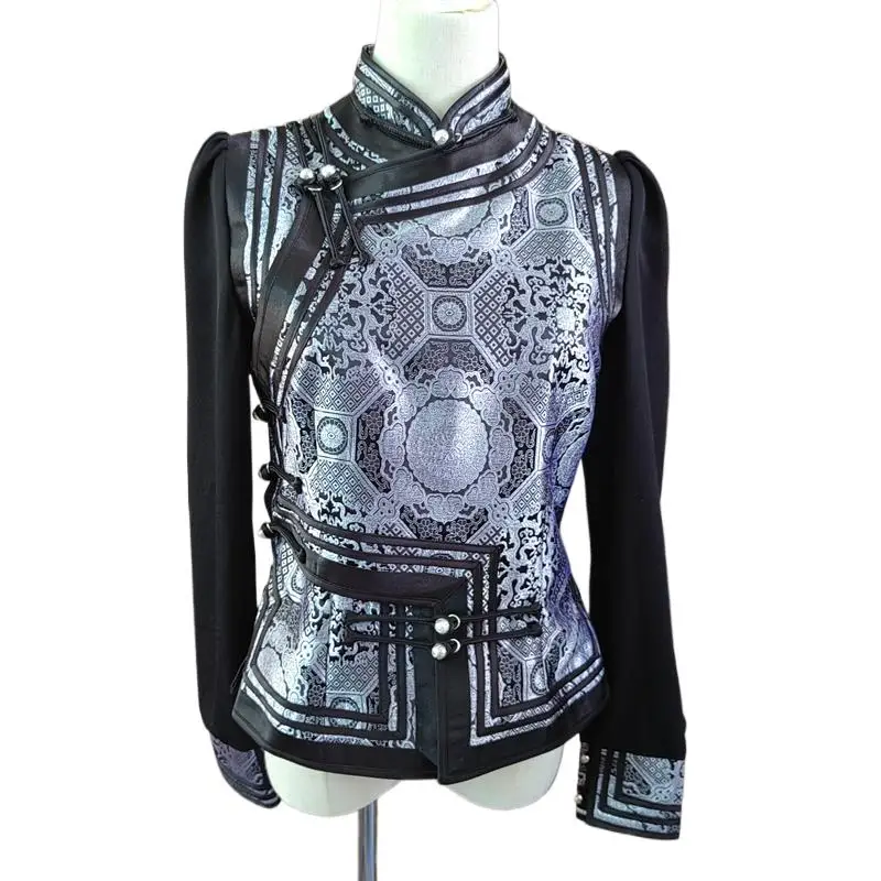 Mongolian Vest Women's One-Sleeve Ethnic Clothes Improved Casual Spring Shirt