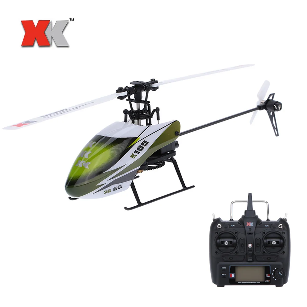 Original XK Falcon K100 RC Helicopter 6CH 3D 6G System RTF RC Helicopter 120m Remote Control Distance RC Helicopter Toy for Kids