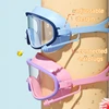 Kids Swimming Goggles Big Frame HD View Anti-fog Waterproof Children's Swim Goggles Boys and Girls Multi-color to Choose 4