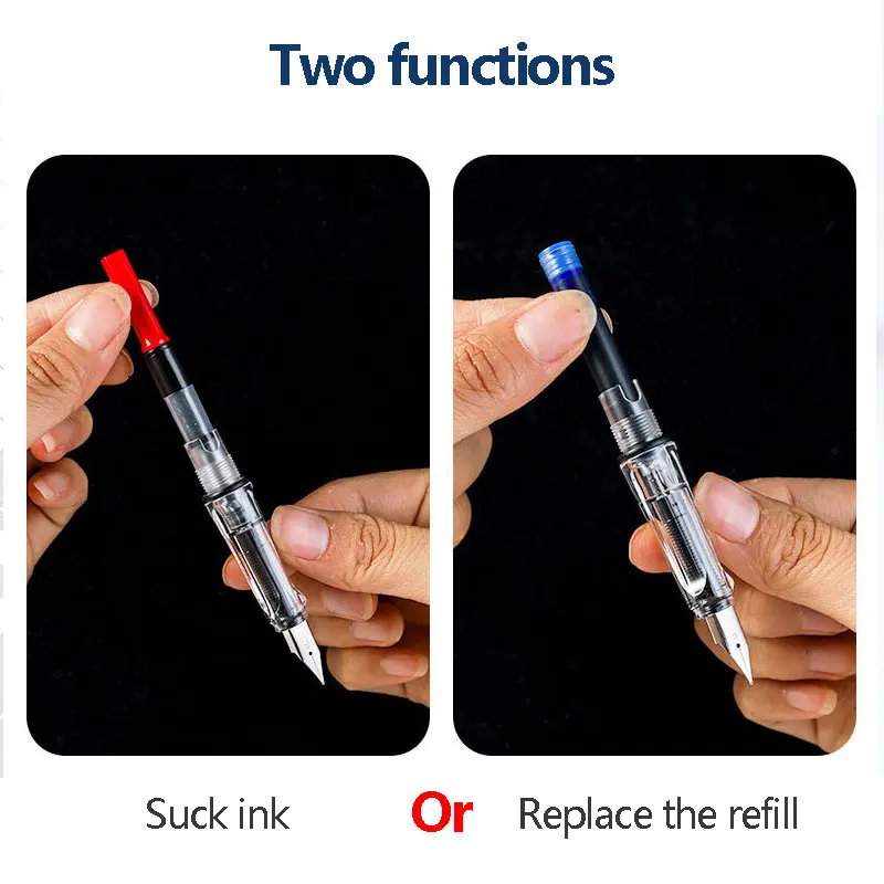 1 pen+10 ink Kawaii Fountain pen calligraphy Multi-function pen 0.38mm EF Nib school supplies stationery pens