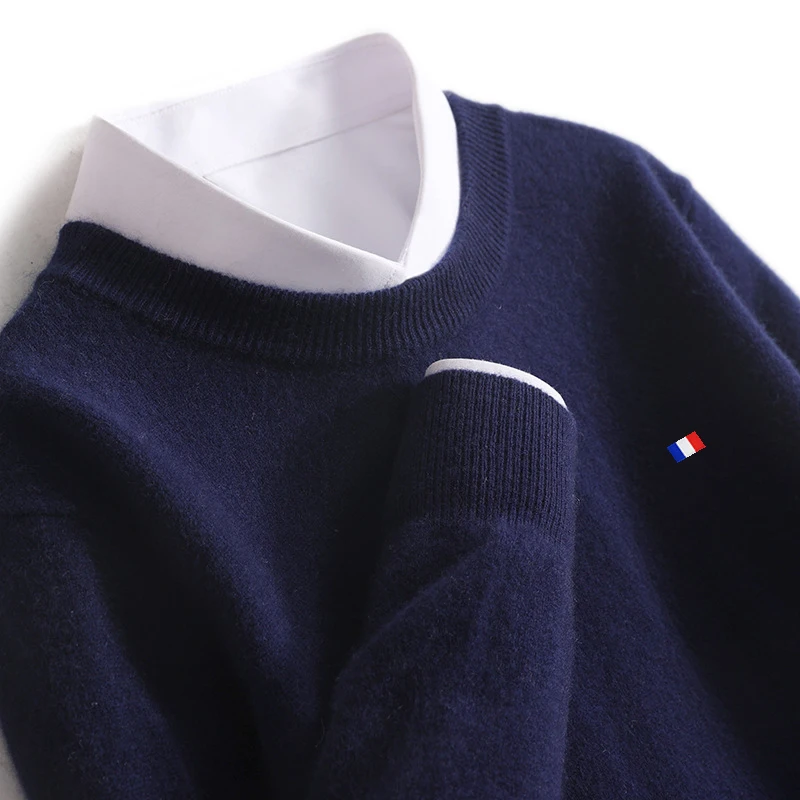 

100% Cotton Sweaters Jumpers Korean Reviews Many Clothes Men's O-neck Christmas Sweater Knit Pullovers Sweatshirts Oversize