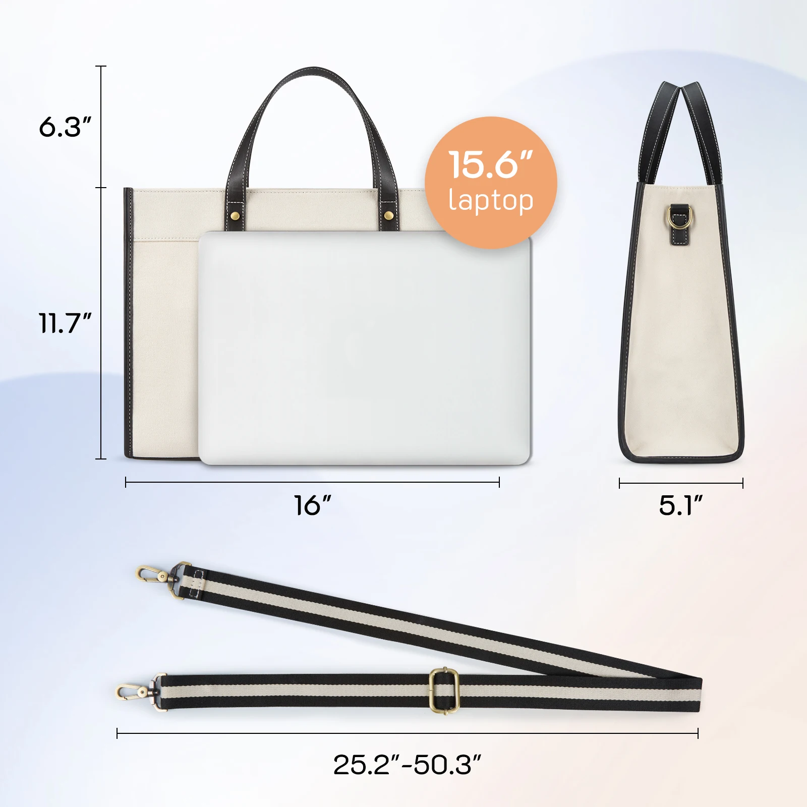 Bolsa de Lona para Mulheres Bolsala Bolsa para Laptop Bolsas de Ombro Viagem Escritório Faculdade Trabalho Viagem de Negócios Casual 156 - Imagem 4