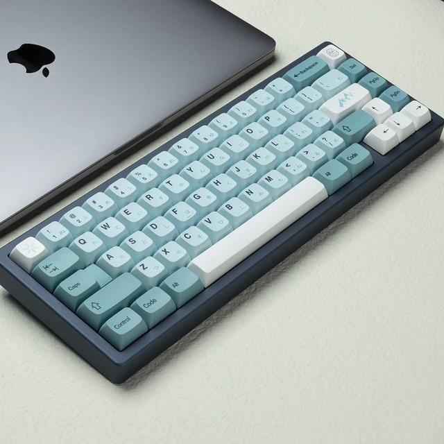 Gmk iceberg-メカニカルキーボード用キーキャップ,125キー,青色,pbt 