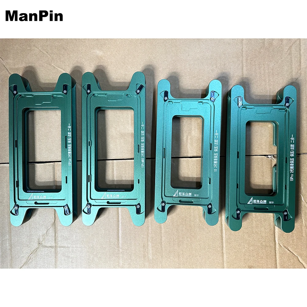 Für iPhone Screen Display Lünette Rahmen Drücken Laminieren Metall Form Kleber Abgabe 16 15 Pro Max 14 Plus 13 12 Reparatur Werkzeug 2in1