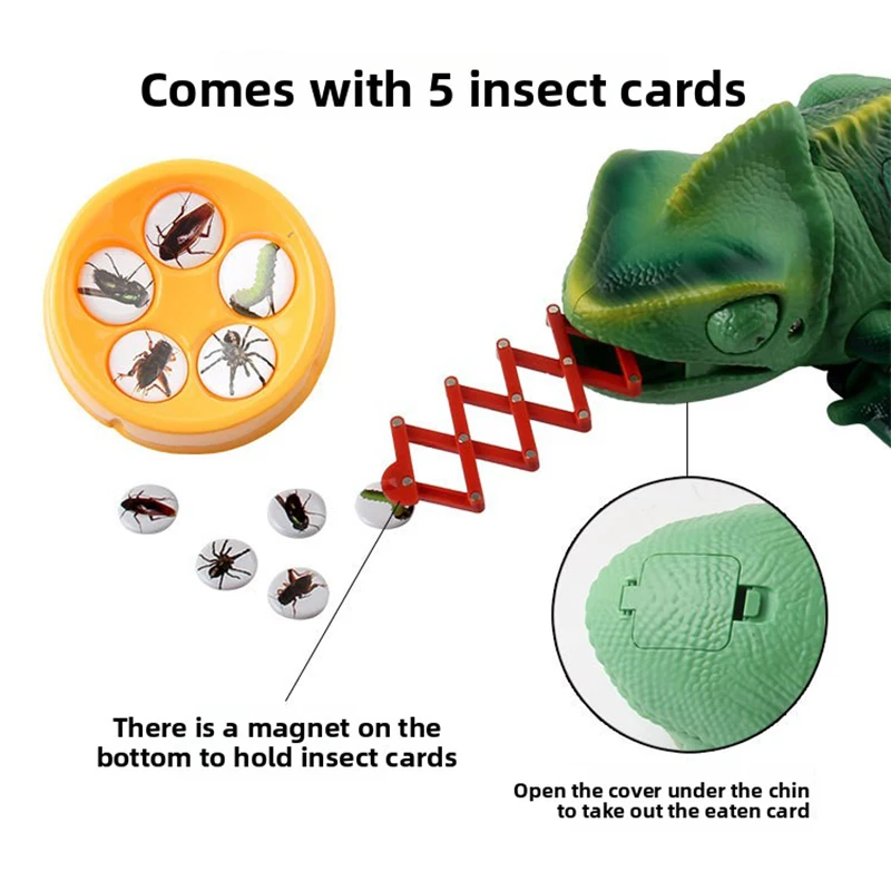 원격 제어 카멜레온 장난감 현실적인 동물 적외선 RC 카멜레온 가짜 카멜레온..