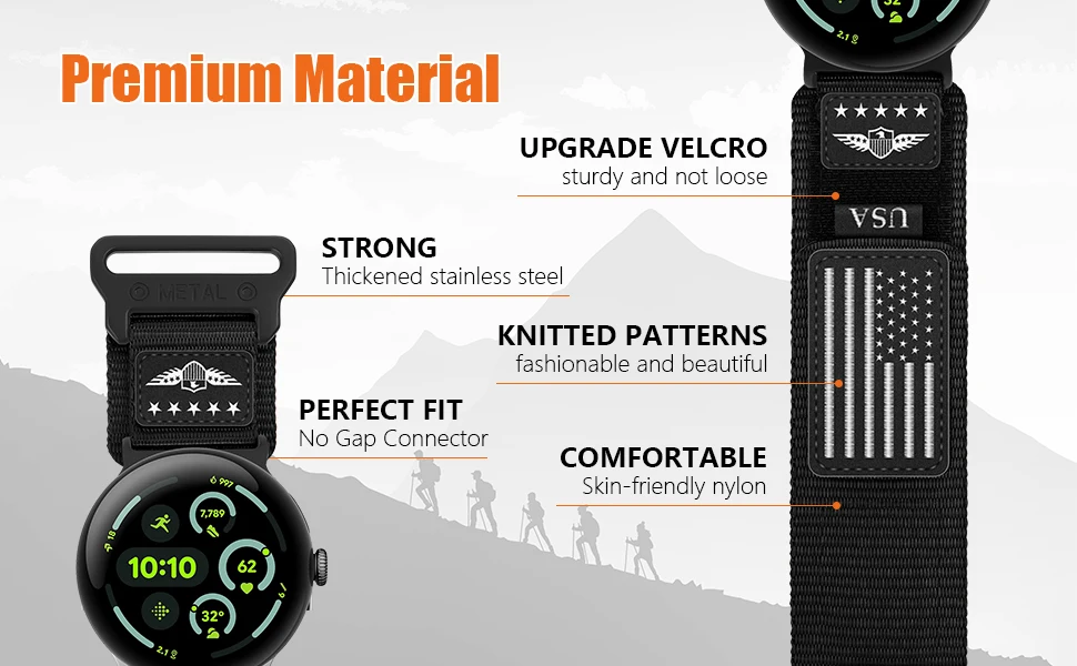 Trail Loop für Google Pixel Watch 3 Armband 45 mm 41 mm Zubehör Sport Nylon Gürtel Armband Correa für Google Pixel Watch 2 1 Band – Detail 3