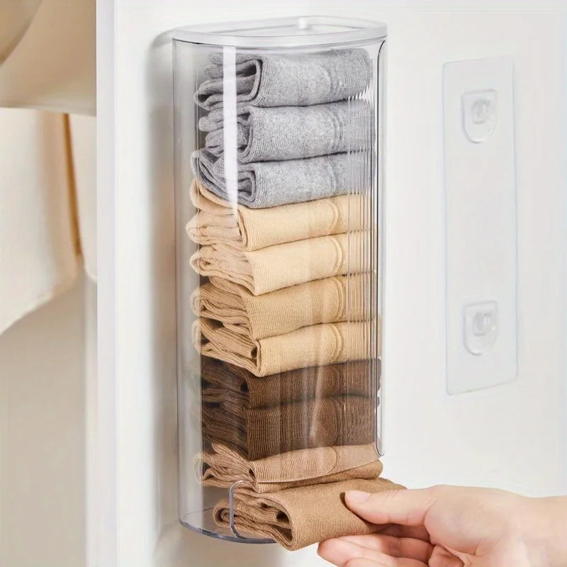 Storage Box for Socks Household Underwear Storage Rack Organizer Box Hanging Wall Perforation-free Stockings Storage Drawer Type