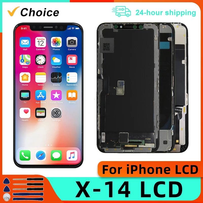 Ecran OLED LCD iPhone X XR XS 11 12 13 Pro MAX Mini 14 PLUS 15