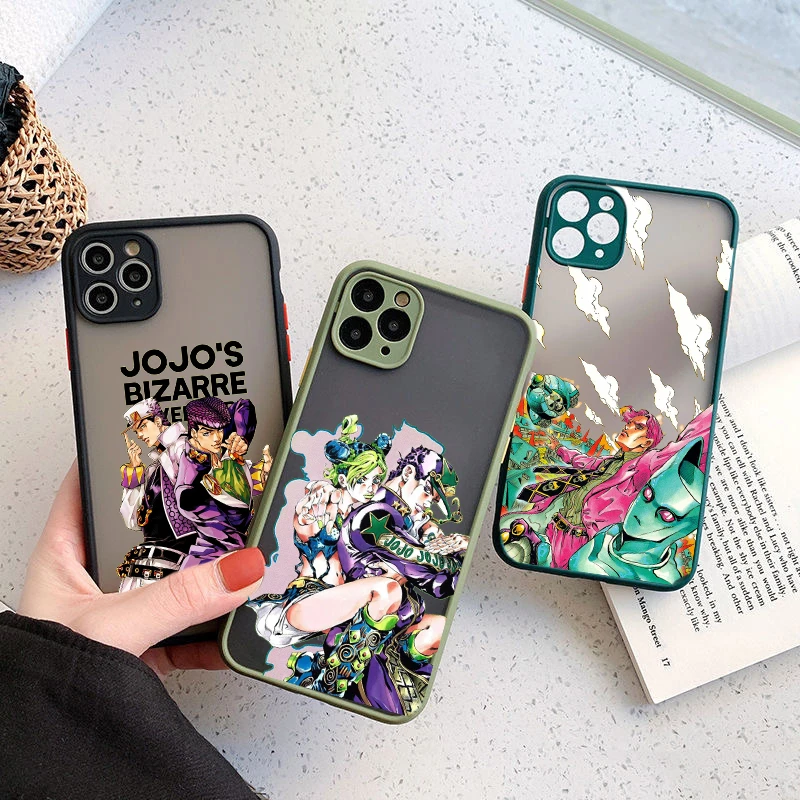 Cool Cartoon Anime JoJos Bizarre Adventure Phone Case For iPhone 11 13 12 Pro Max XR XS X 8 7 SE20 6 Plus Shockproof Hard Cover iphone 13 pro max clear case