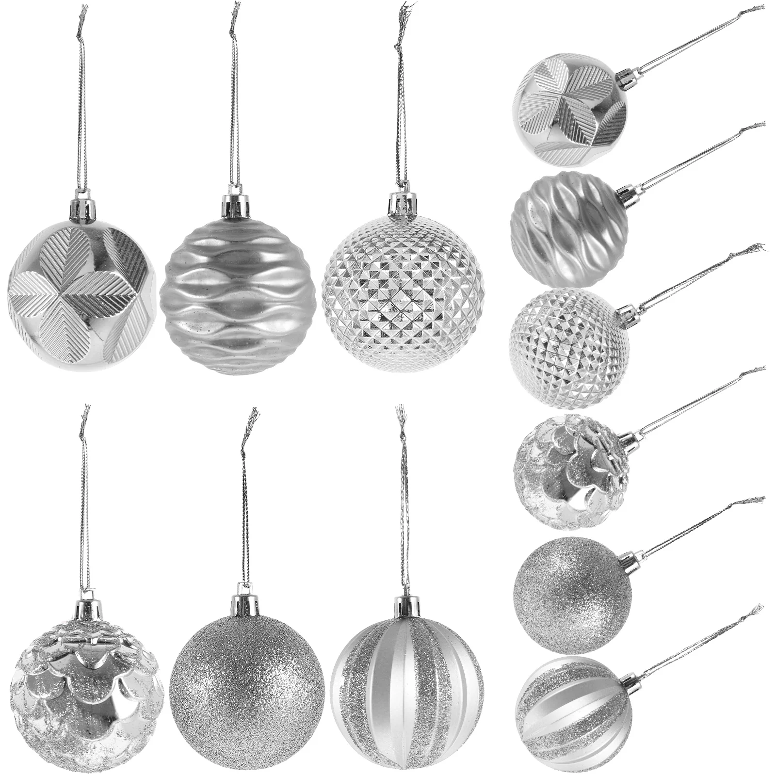 

Green Christmas Tree Ornaments 12Pcs Shatterproof Xmas Balls for Holiday, Wedding, Party