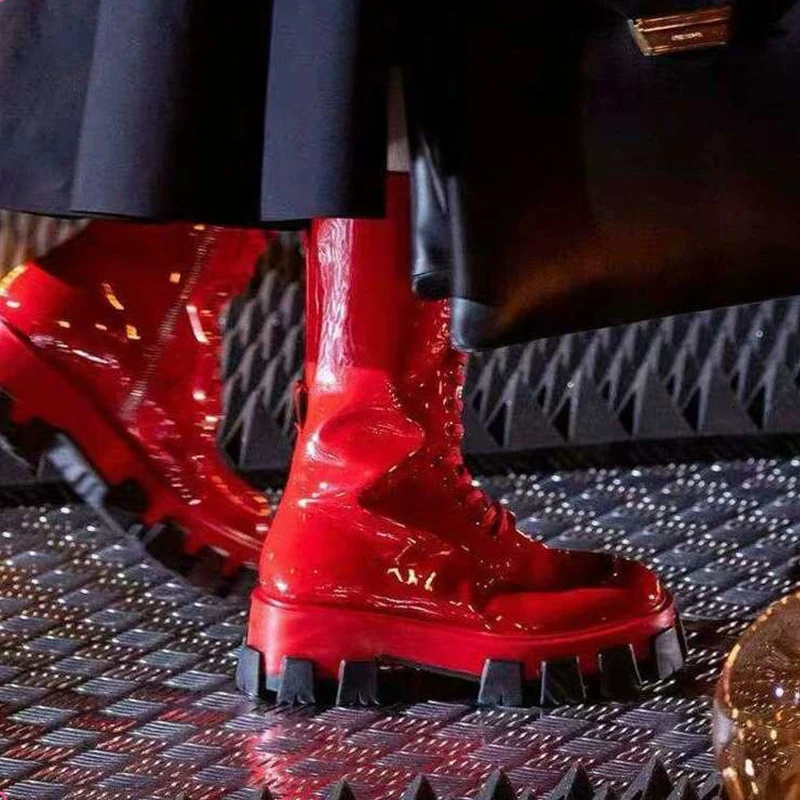 prada red boots