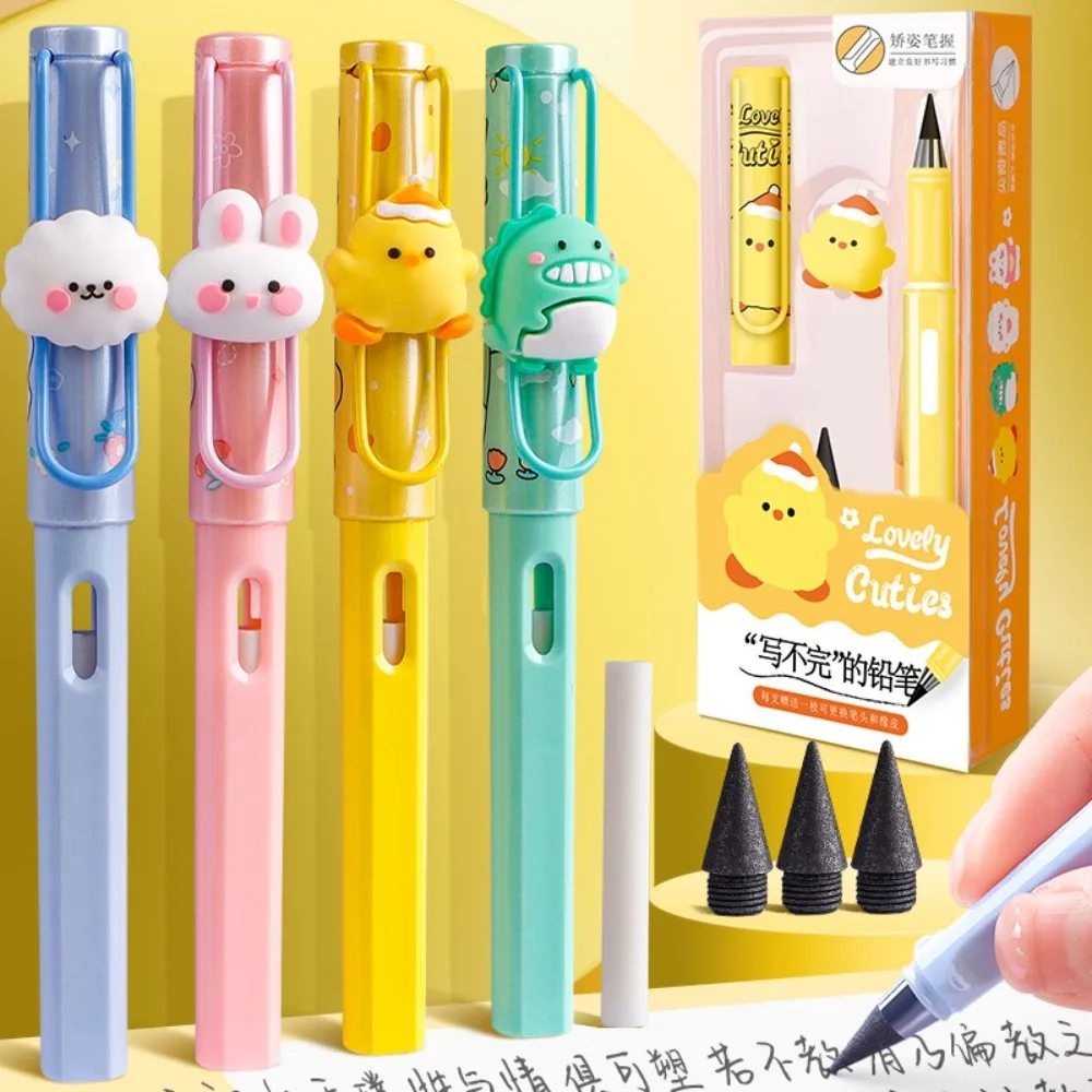 

Material Safety Kawaii Cartoon Eternal Unlimited Pencil Wooden Pencil Not Easily Broken Pencil Set Non Toxic and Odorless