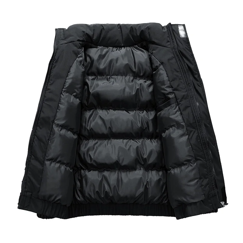 Men Parkas Winter Overcoat Thicken Warm Casual Cotton Padded Jacket Men's Fashion Outdoor Stand Collar Bomber Jackets Clothing