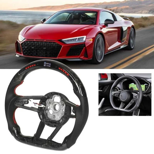 Geschmiedete kohle faser led display leuchten lenkrad perforiertes leder  für audi r8 4s mk2 tt ttrs 2015-2019 - AliExpress