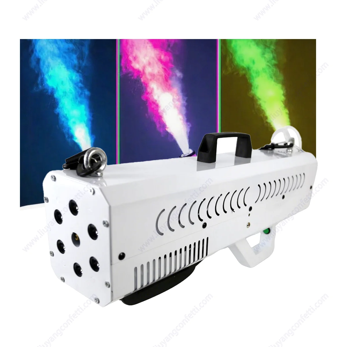 スモークガンシューターLEDフォグライトミストスプレーRGB CO2ジェット 