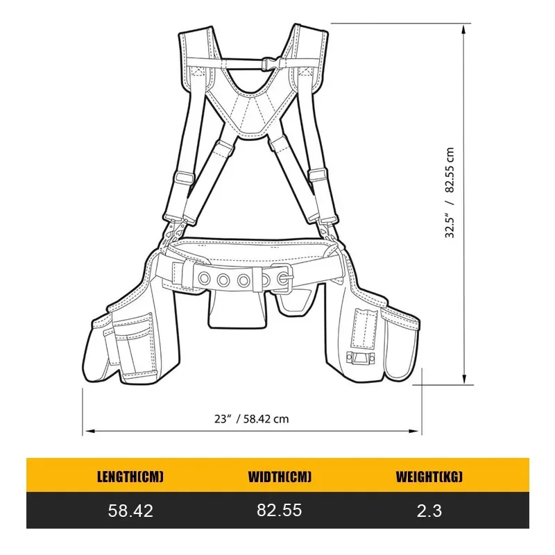 ToughBuilt TB-303-6 Framer Suspension Rig With Pockets Tools TOUGHBUILT Packaging Bag 3
