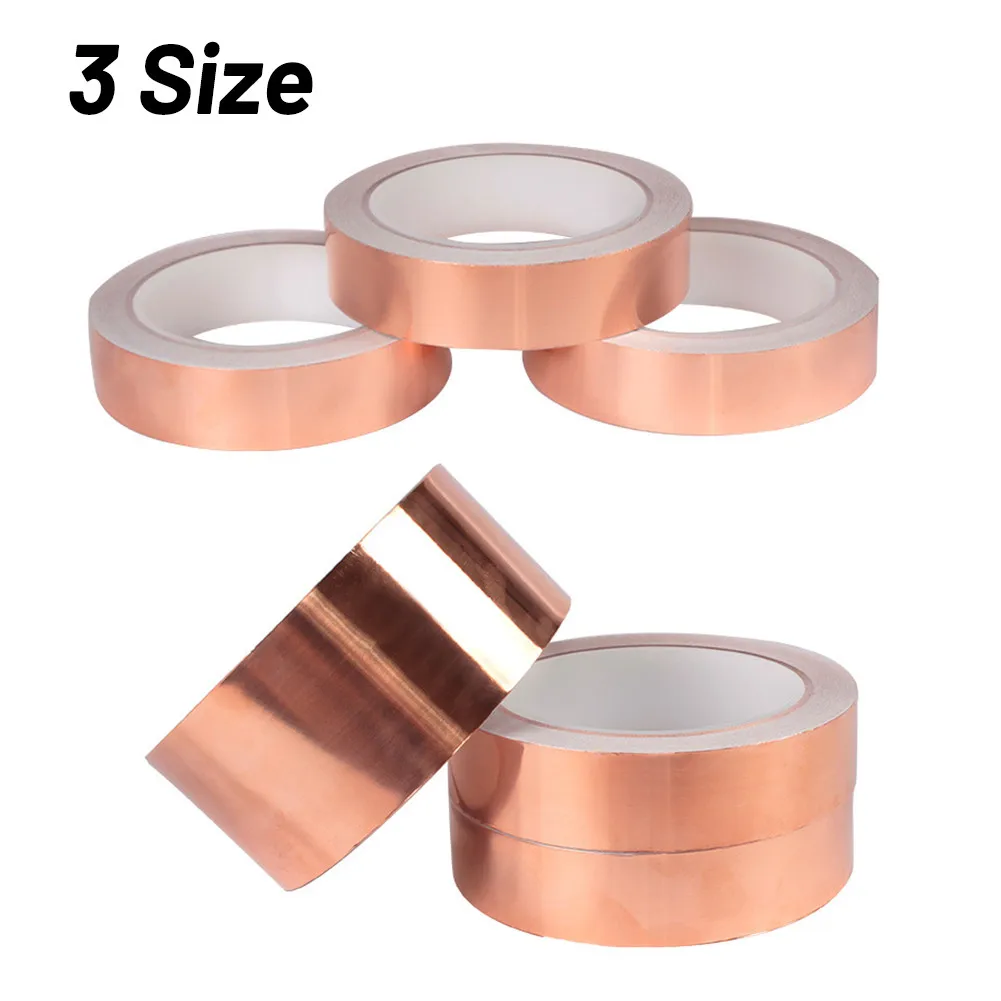 

Tool Copper Foil Tape 20M Barrier Conductive Copper EMI Foil Self Adhesive Shielding Single-sided Slug Tape Hot