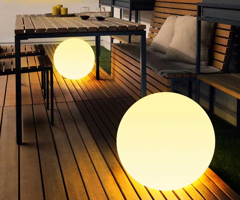 LED Vibrant Light Ball Nursery Night Lamp Garden Lights Ball Waterproof P65 Warm White for Outdoor Decor Pathway Patio Yard Lawn 3