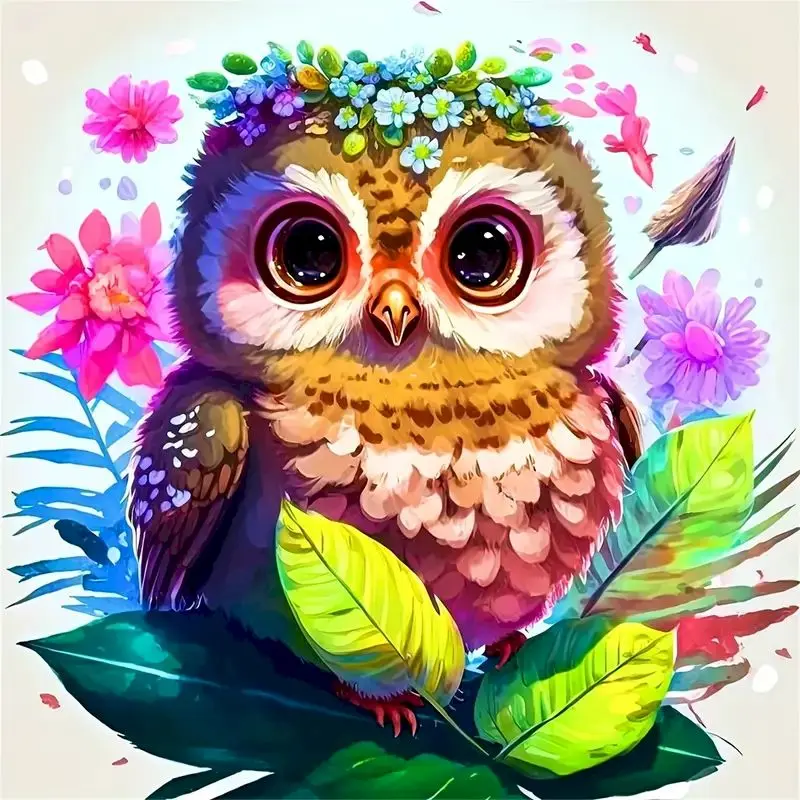 

GATYZTORY Paint By Numbers For Adults Beginner Kits Acrylic Paint On Canvas Number Painting Owl For Home Diy Gift 40x50cm