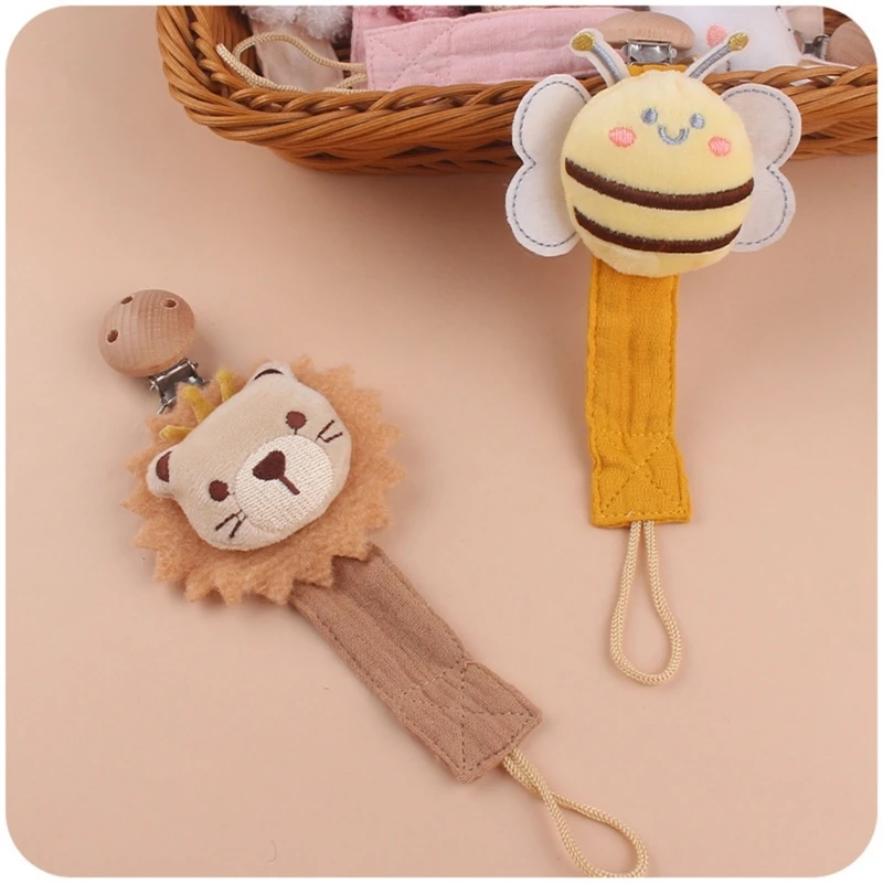 Pacifier Clip 1Pc Baby Cartoon Animal Dummy Chain Non-drop Nipple Holder Teether Pendant Soother Clip Rope Infant Product